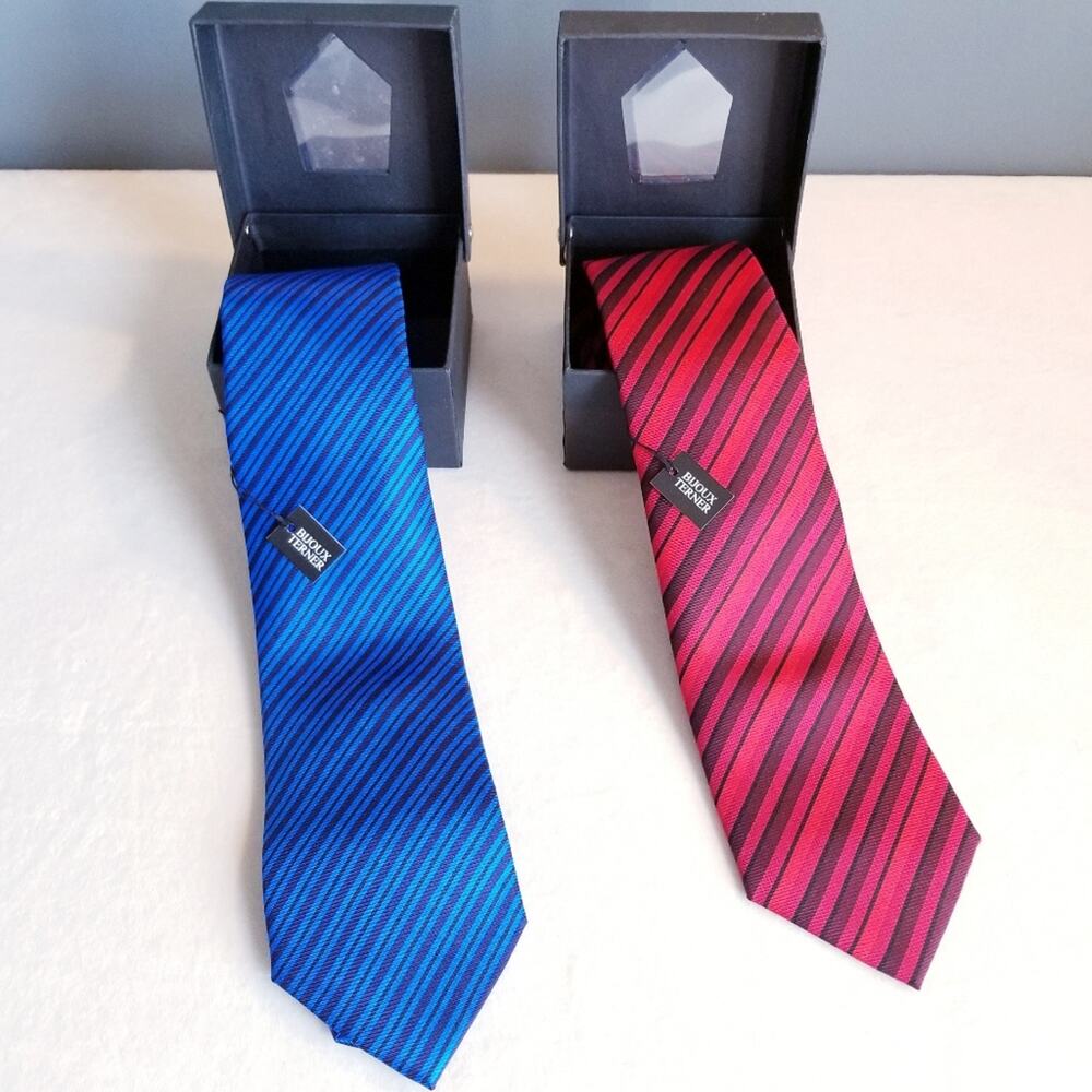 2 - NWT BIJOUX TERNER GENUINE SILK TIE - TIES